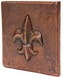 Copper Fleur de lis tile
